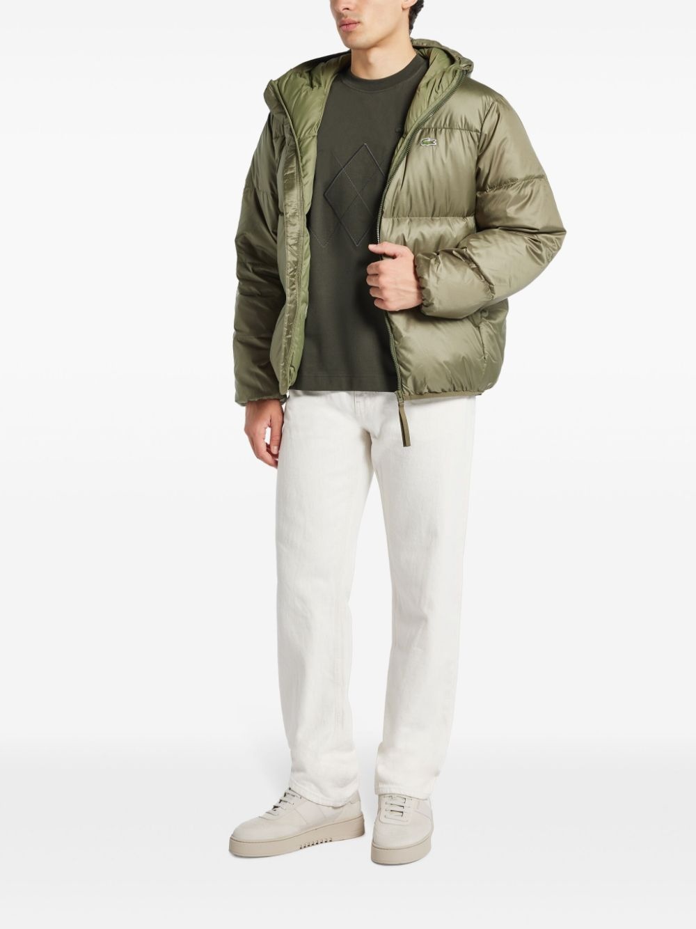 logo-patch padded jacket - 2