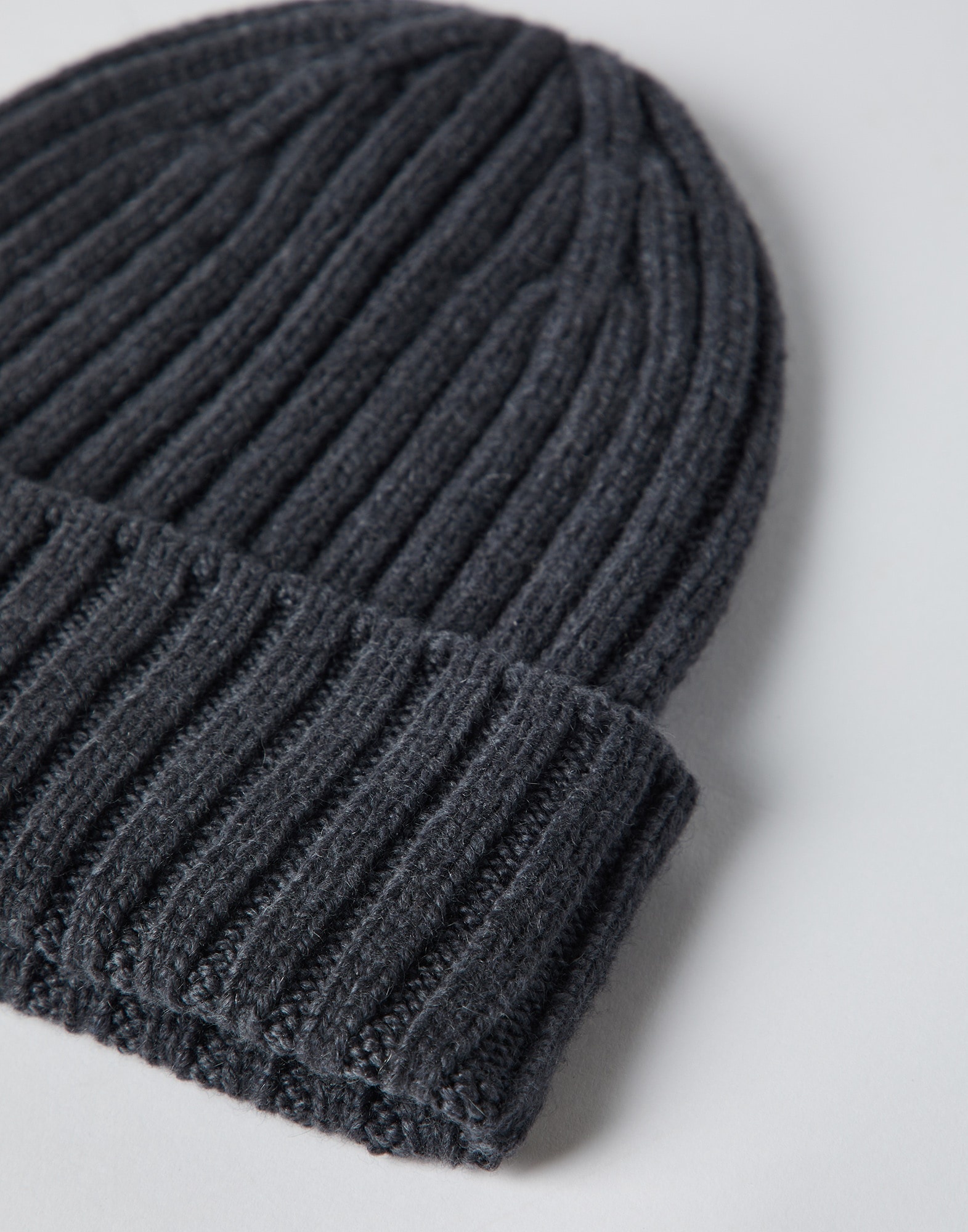 Cashmere rib knit beanie - 2