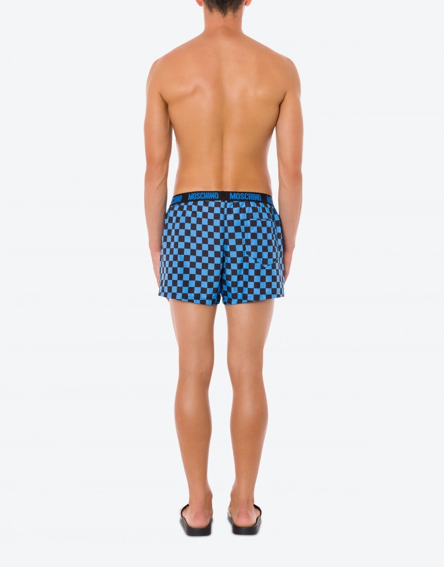 ALL-OVER CHECK SWIM TRUNKS - 3