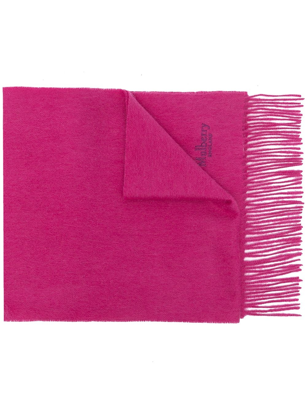 logo-embroidered lambswool scarf - 1