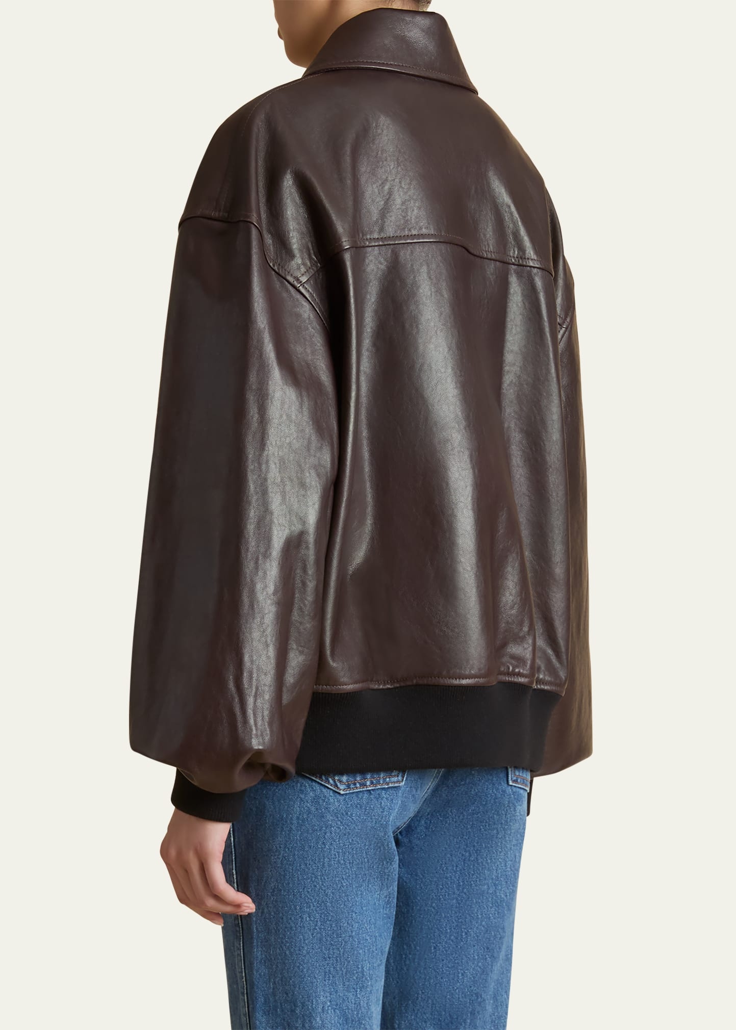 Shelman Leather Bomber Jacket - 3