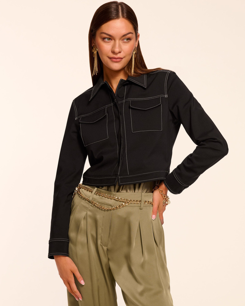 RAMY BROOK Marrie Stitched Stretch Cotton Jacket outlook