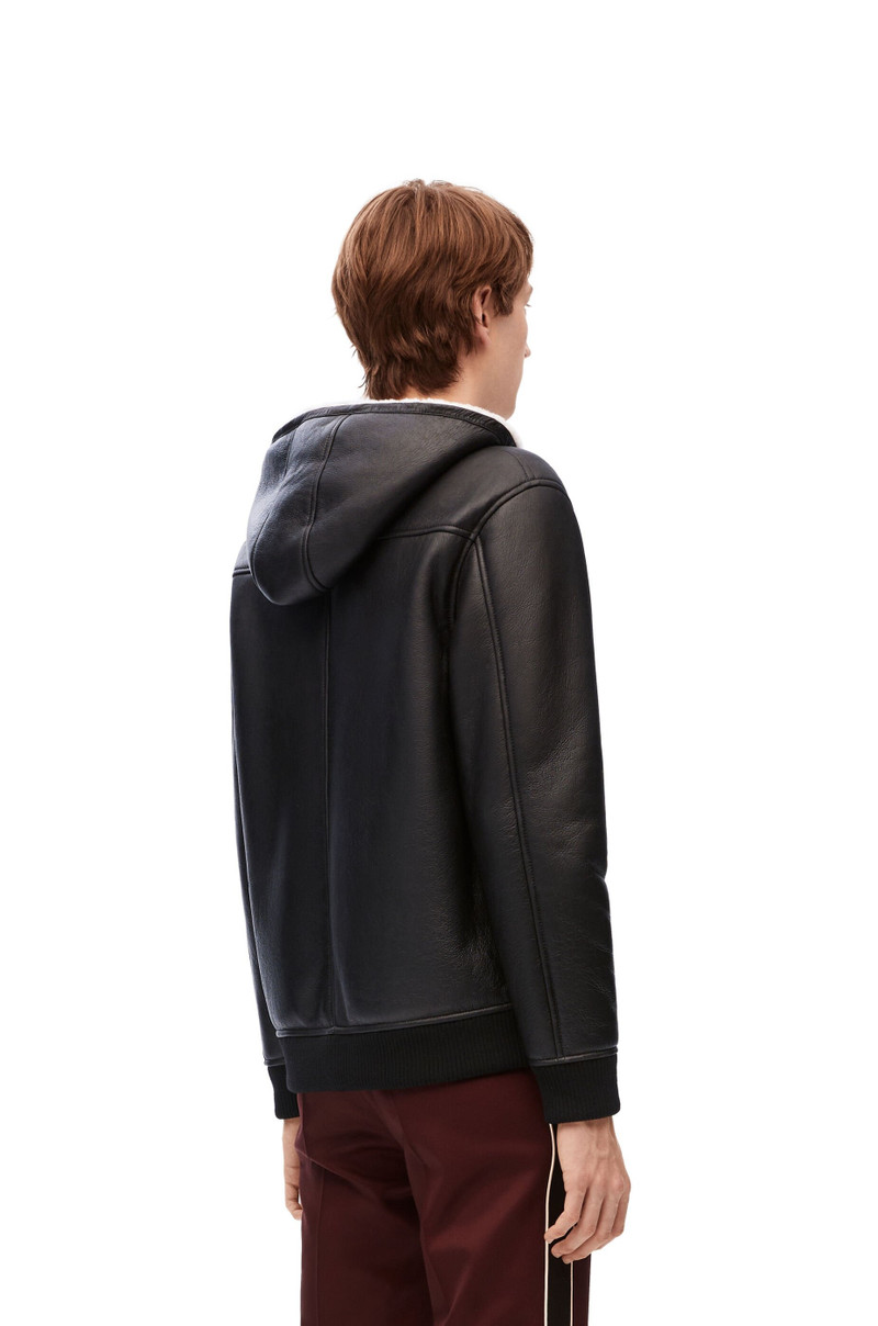 Zip-up hoodie in shearling 4
