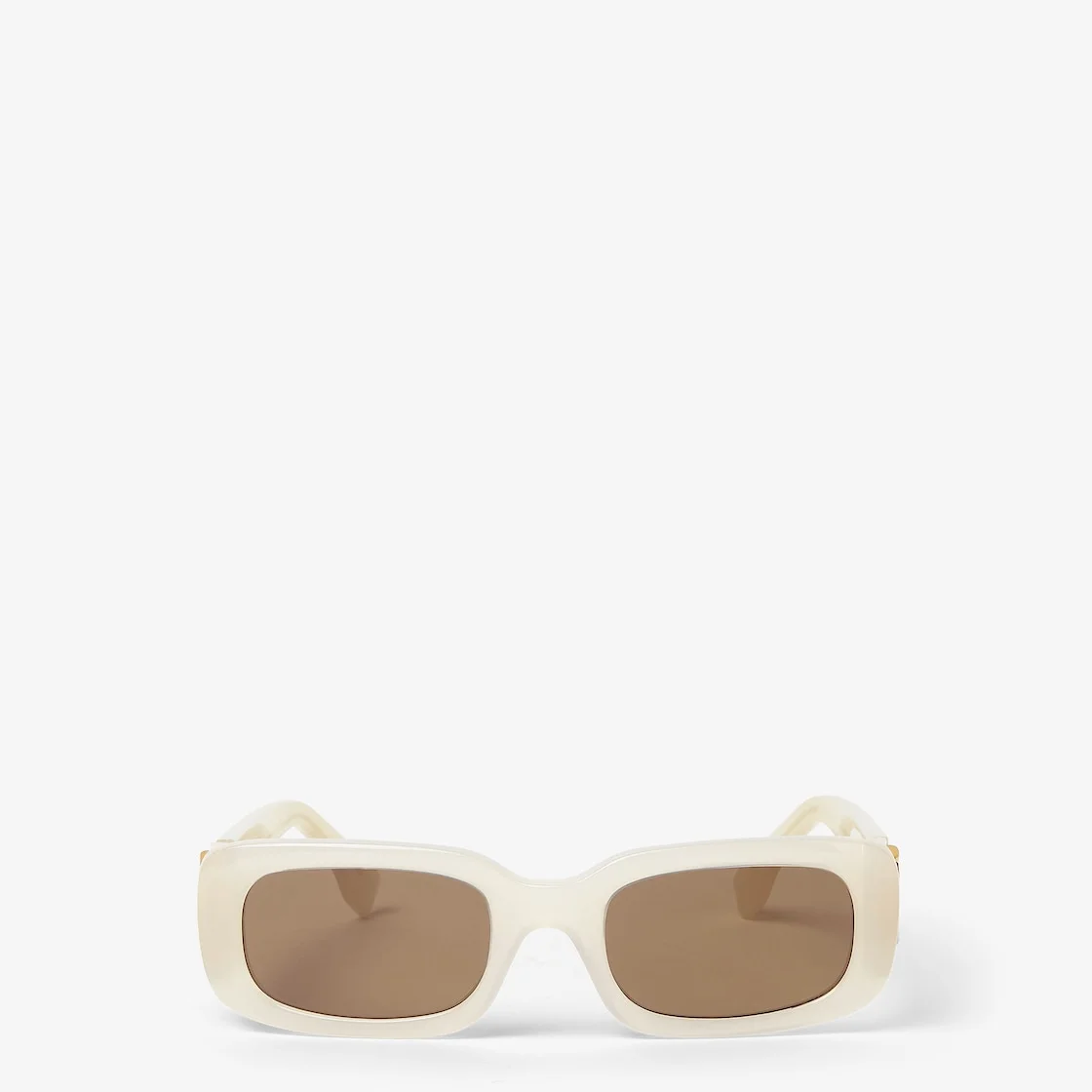 FF Diamonds Low bridge fit cream semi-transparent acetate sunglasses - 1