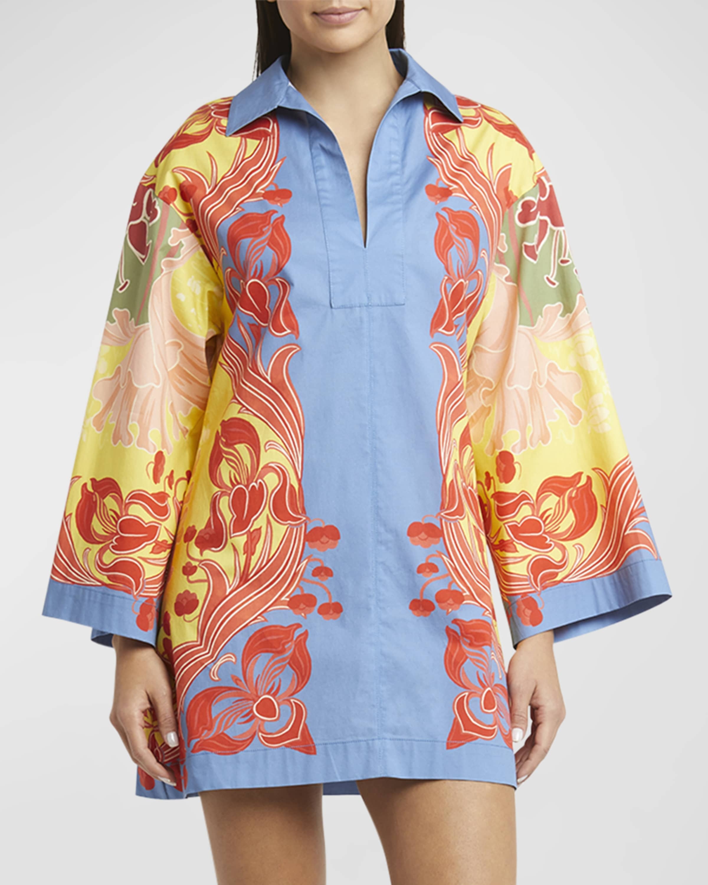 Floral Printed Tunic Coverup - 2