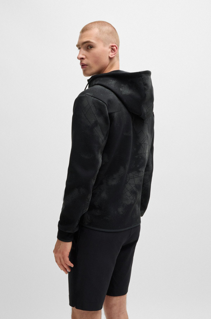 ZIP-UP HOODIE WITH DECORATIVE REFLECTIVE ARTWORK 5