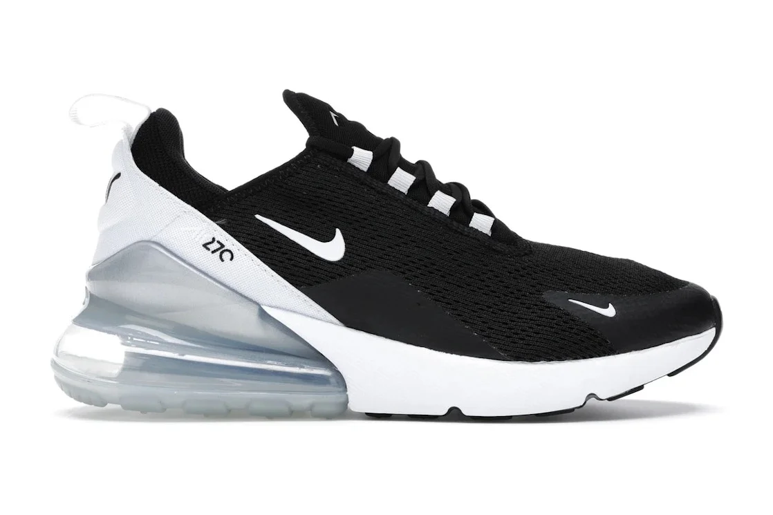 Nike Air Max 270 Black White Pure Platinum (Women's) - 1