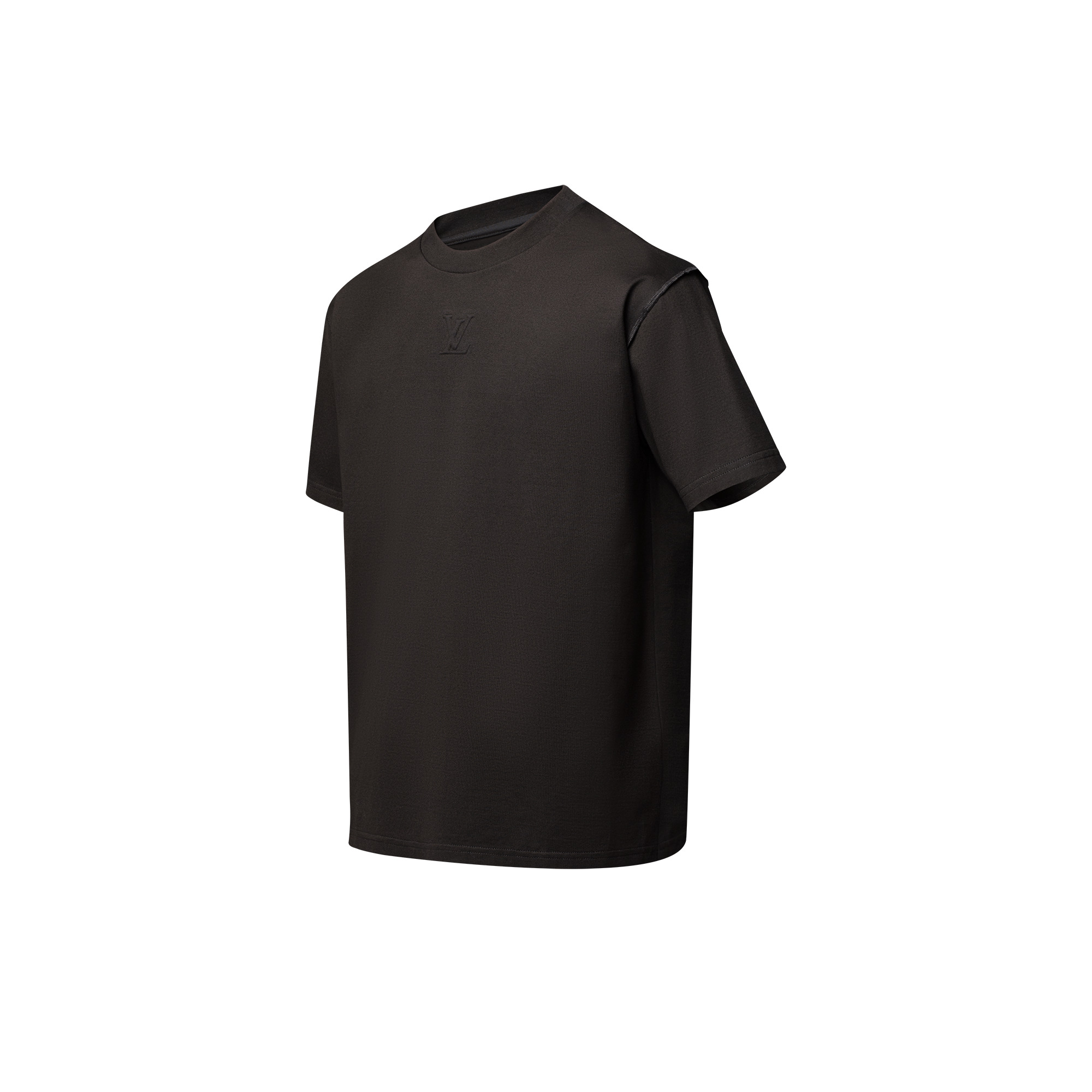 LOUIS VUITTON Tシャツ・カットソー 黒 4103425E0091 Louis Vuitton Embossed LV T-Shirt | REVERSIBLE