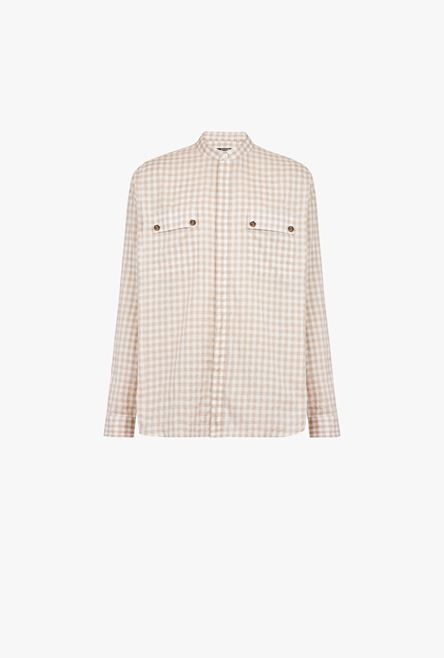 Balmain x Netflix -Sand-colored cotton shirt - 1