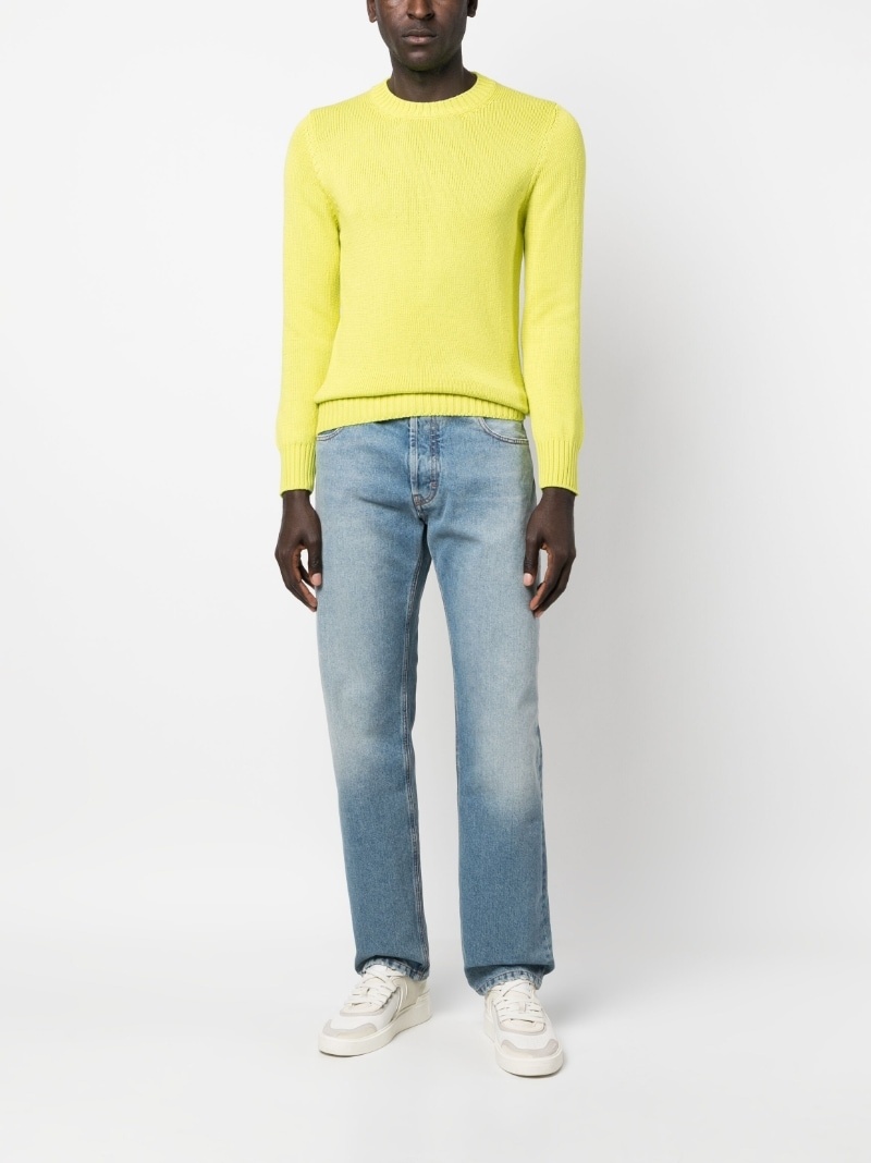 straight-leg washed jeans - 2