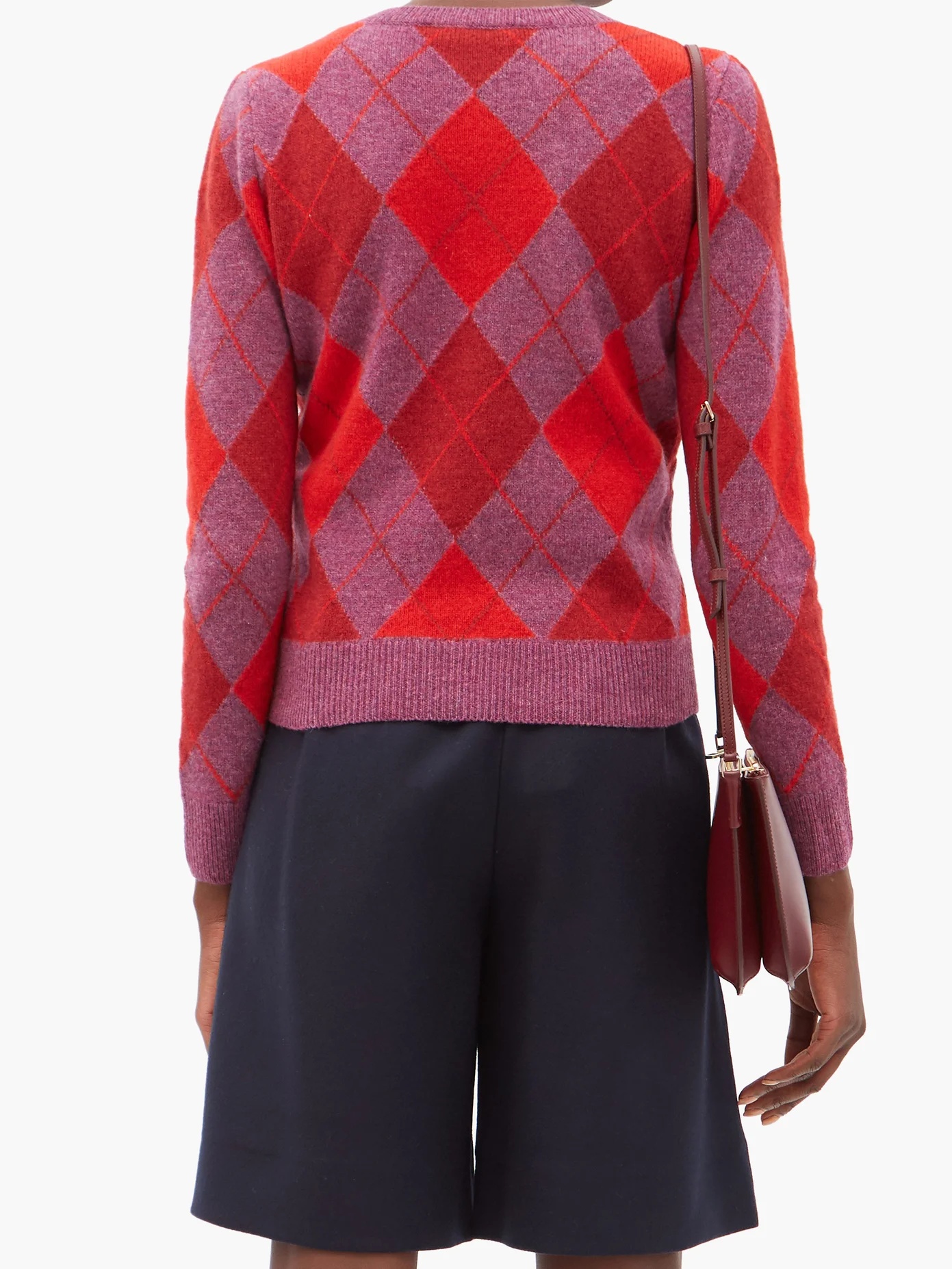 Helene merino-wool argyle sweater - 5