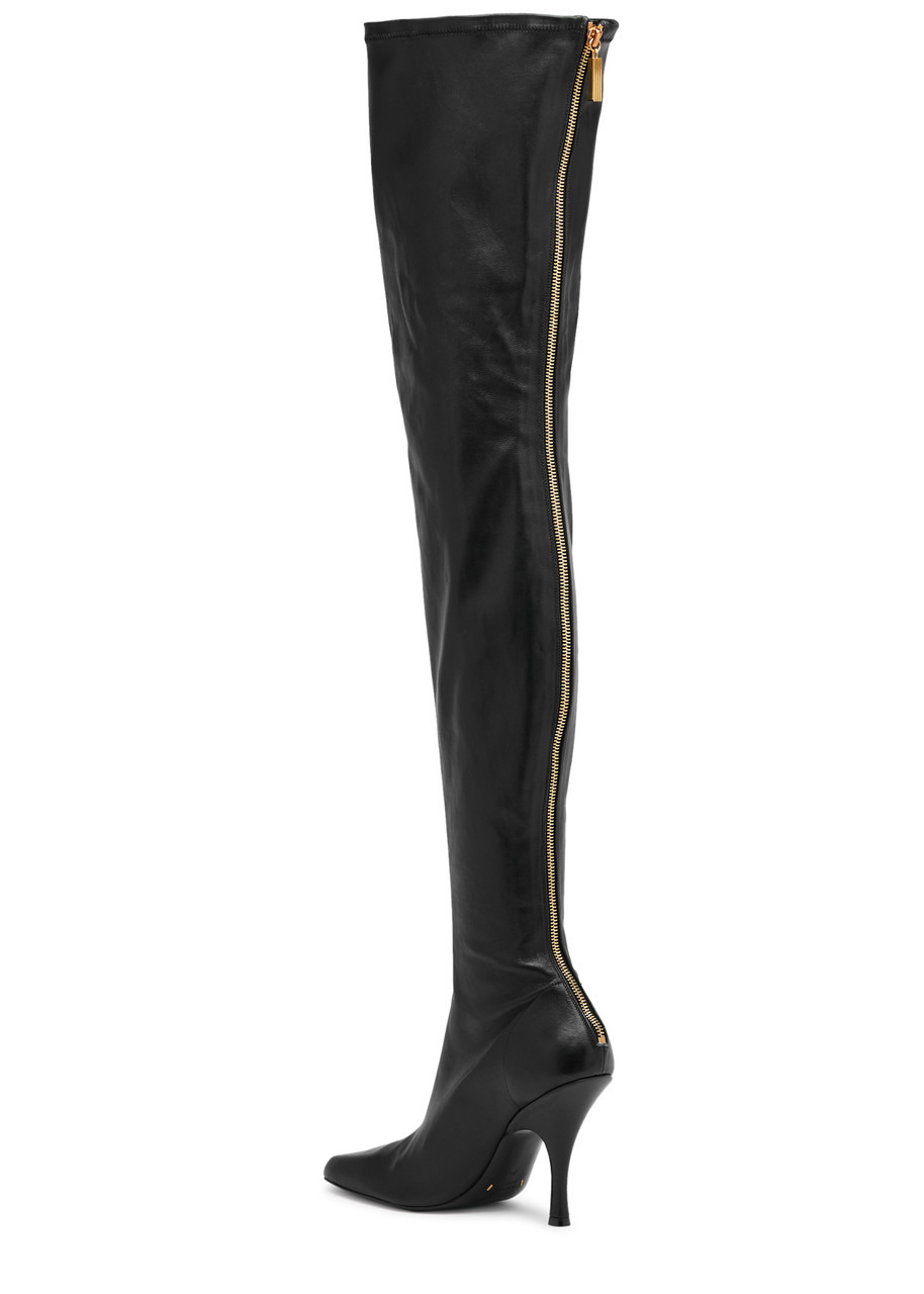 Khaite Eva 100 Leather Over-the-knee Boots - 2