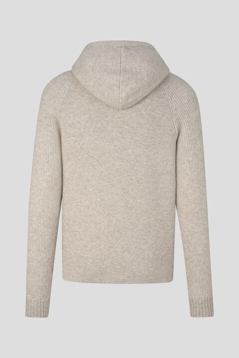 Xapi Knitted hoodie in Beige - 2