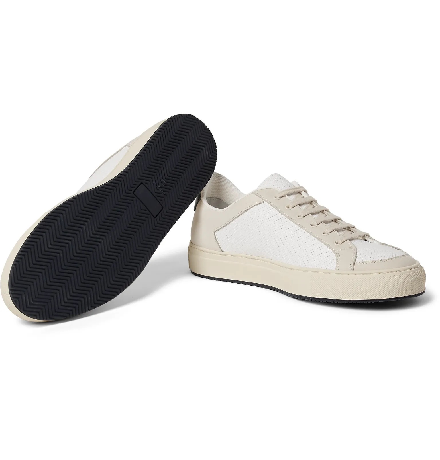 Retro '70s Perforated Leather and Nubuck Sneakers - 11