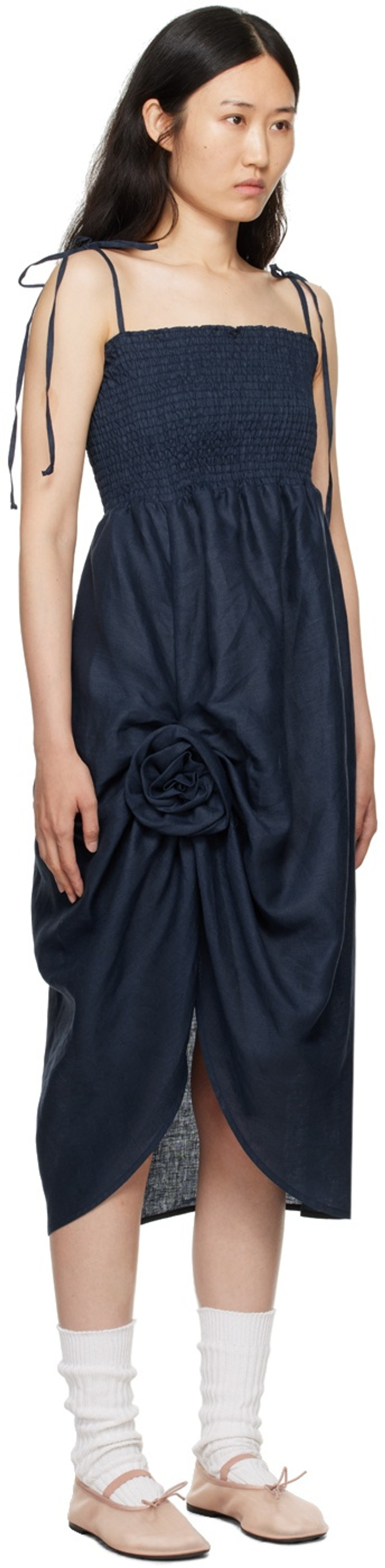 SLEEPER Navy Atlanta Maxi Dress outlook