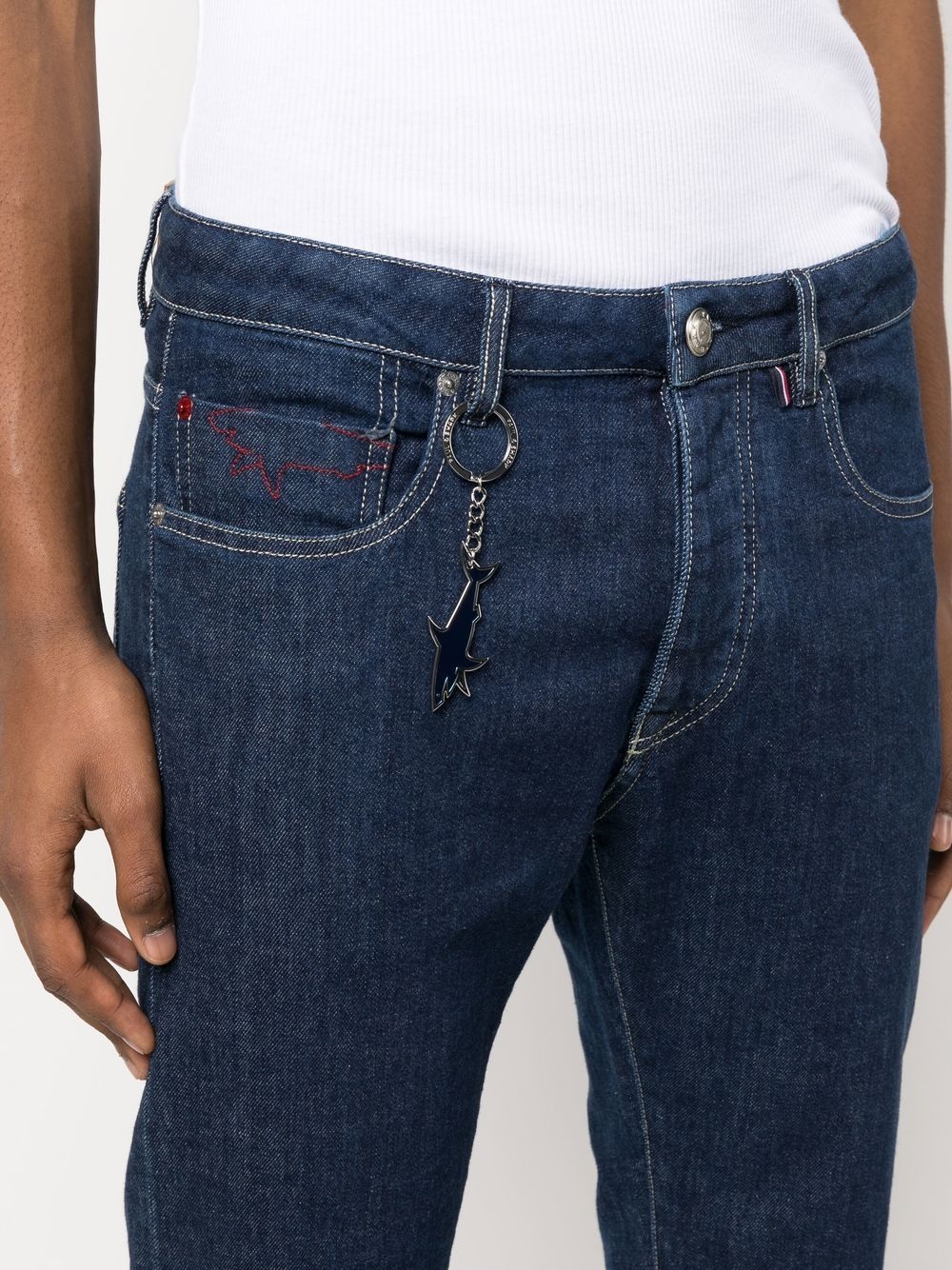 mid-rise slim-cut jeans - 5