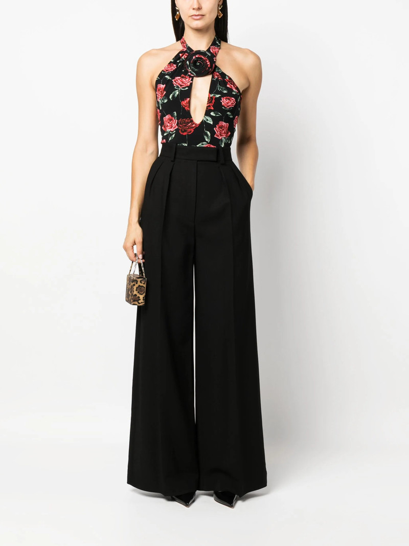 Magda Butrym Floral-print Keyhole-neck Bodysuit 5