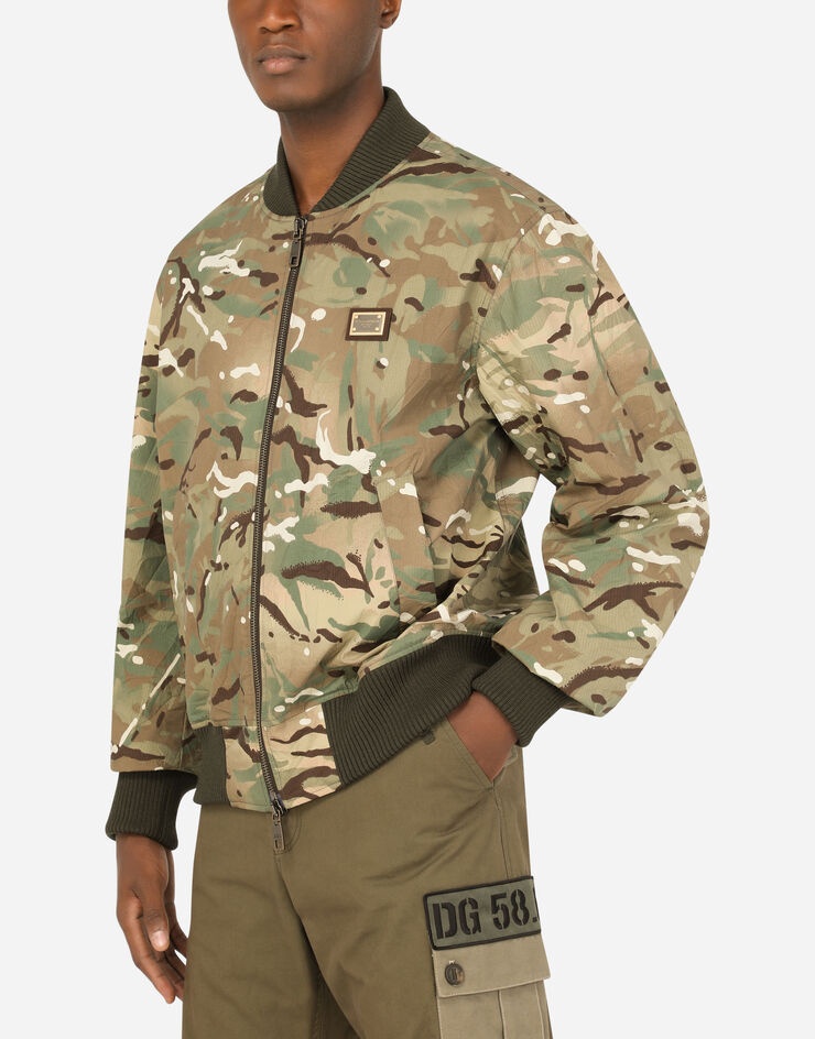 Camouflage-print nylon jacket - 4