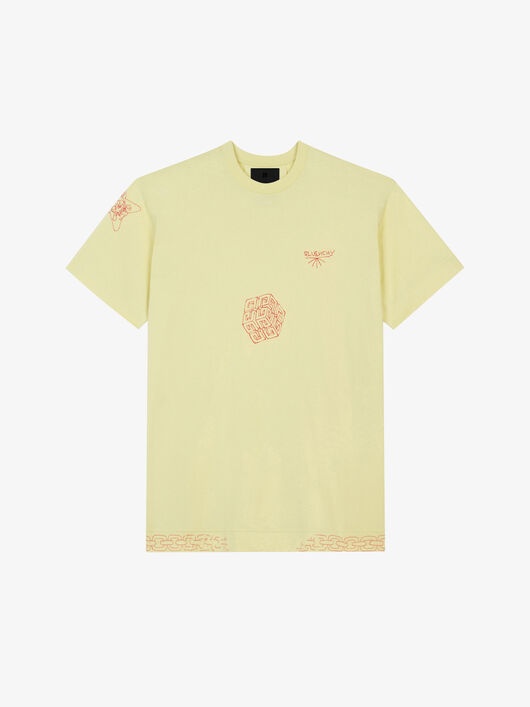 GIVENCHY 4G EMBROIDERED OVERSIZED T-SHIRT - 1