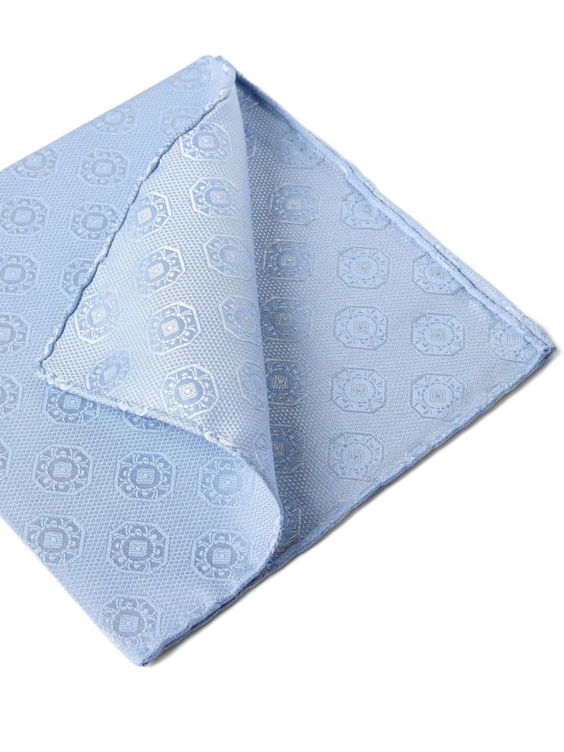 Brunello Cucinelli medallion silk pocket square scarf outlook