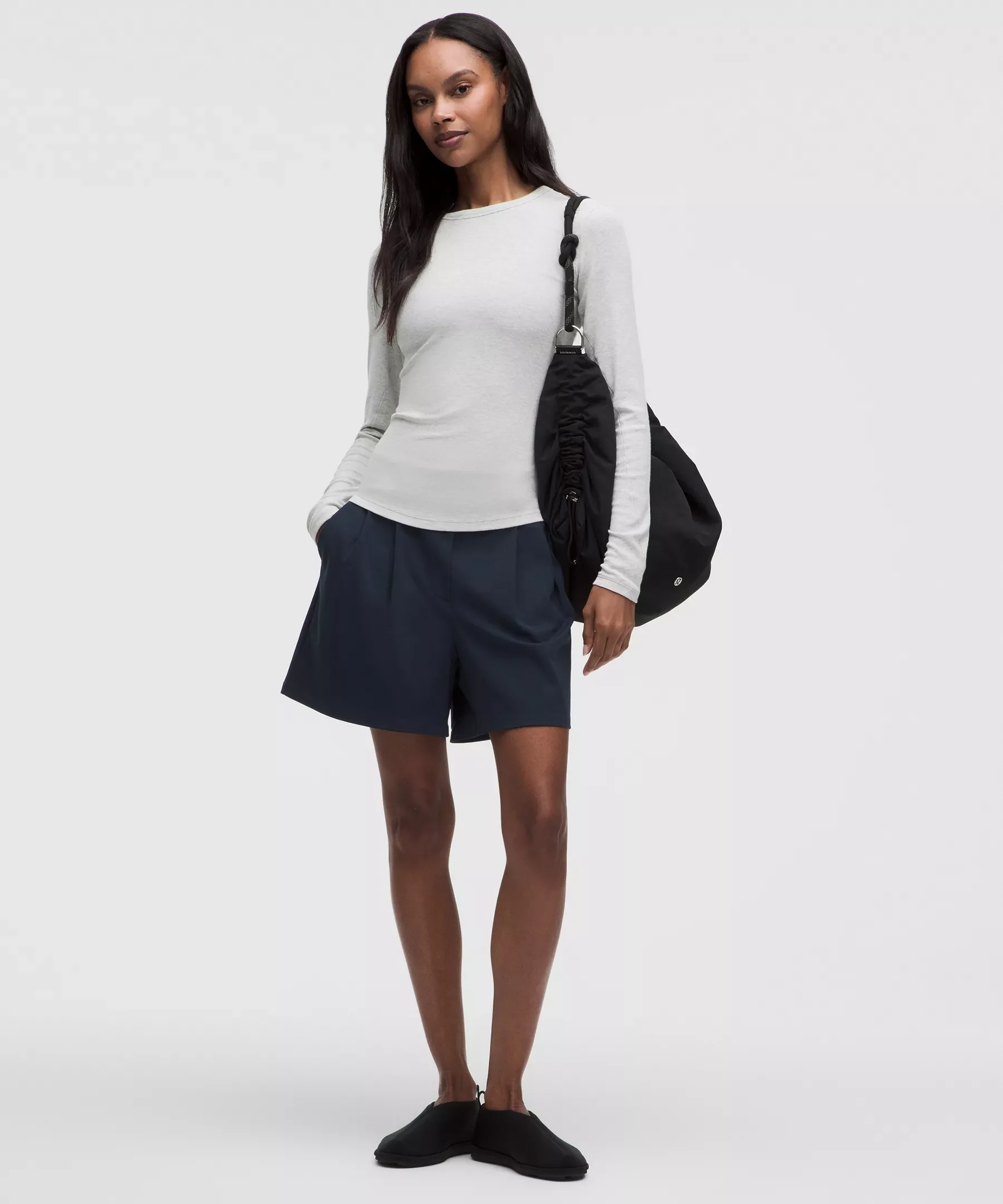Daydrift Pleated High-Rise Short 5" - 1