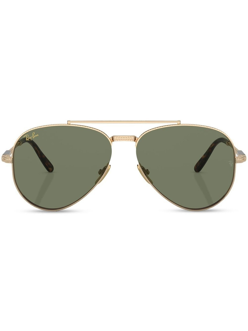 Pilot-frame tinted sunglasses 1
