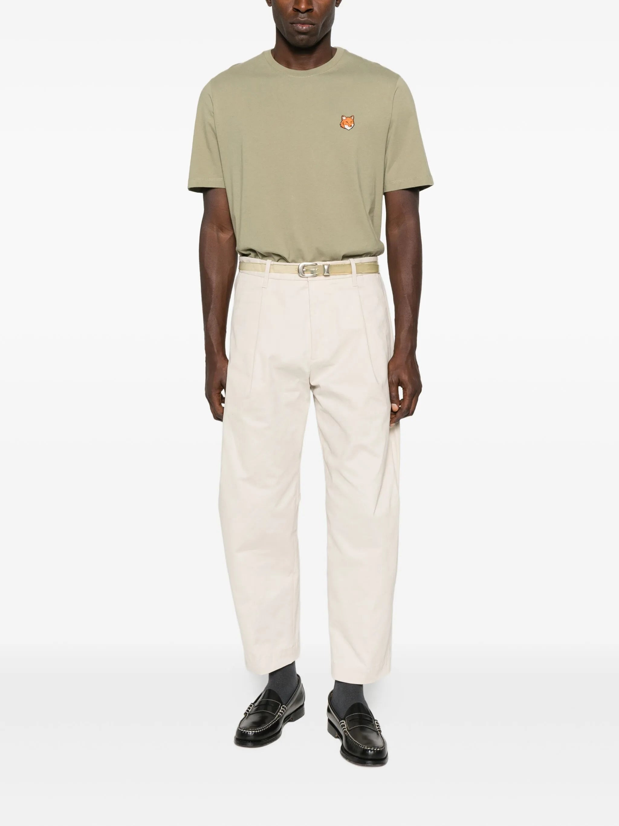 Maison Kitsuné Fox-head Embroidered T-shirt - 4