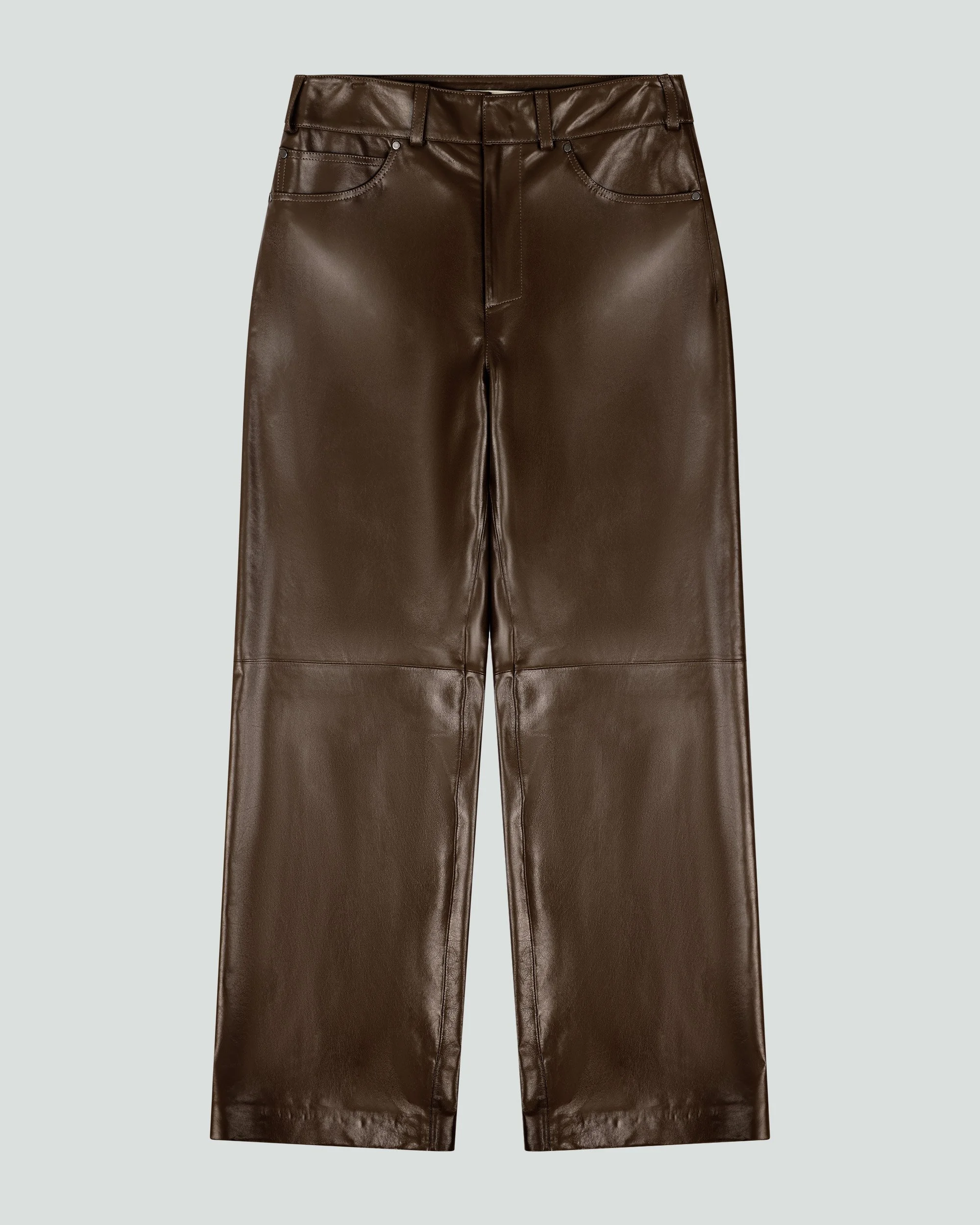 LEATHER STRAIGHT LEG PECAN - 1