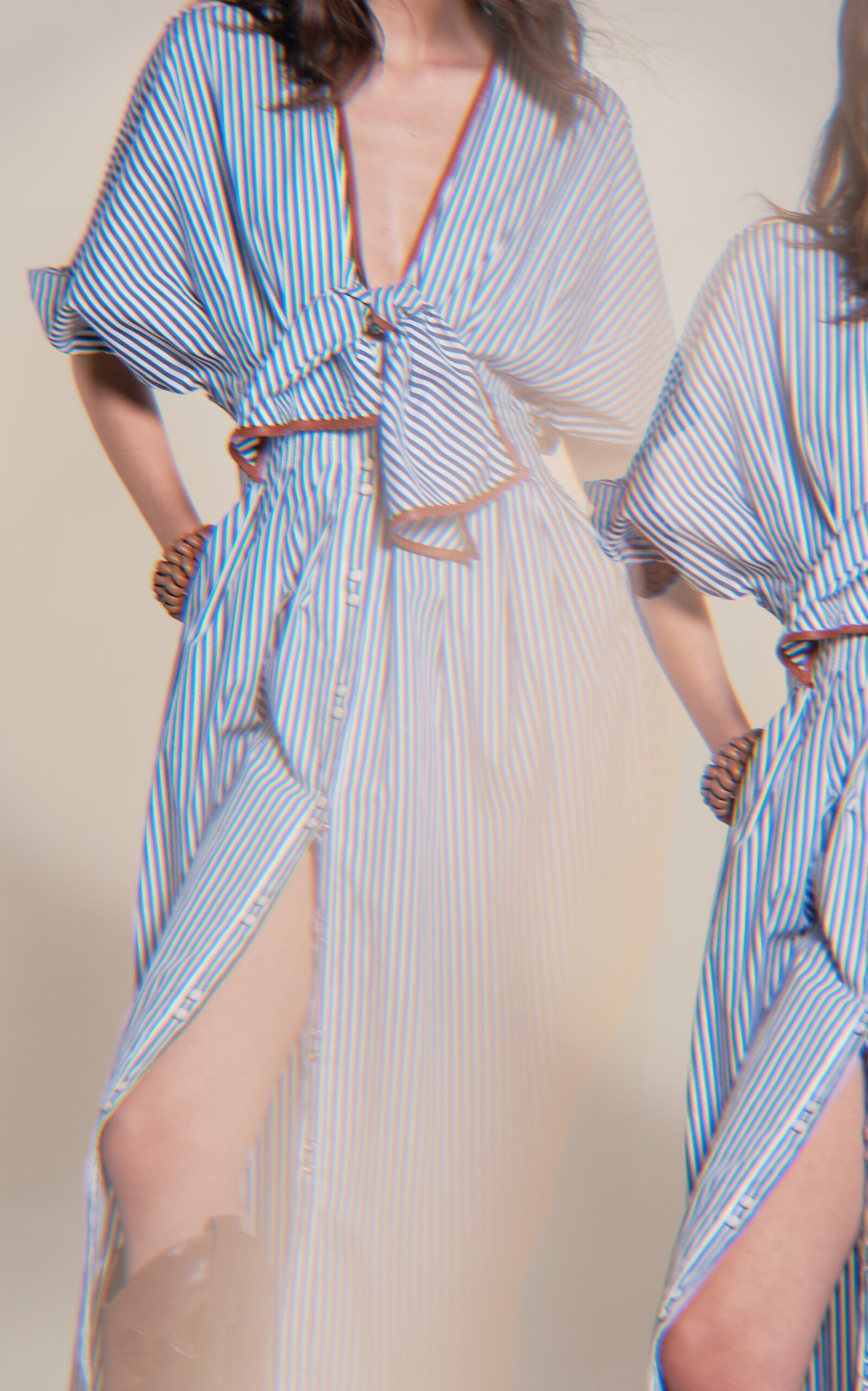 Endless Spring Cotton Midi Dress stripe - 3