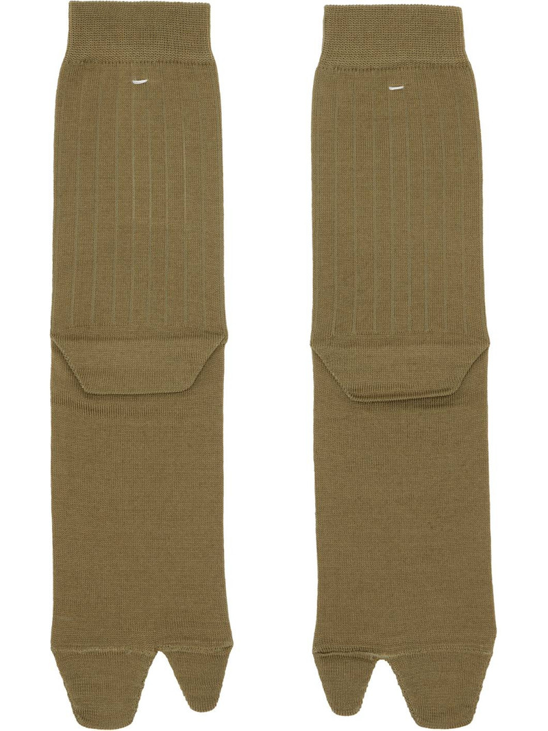 Maison Margiela Khaki Tabi Socks outlook