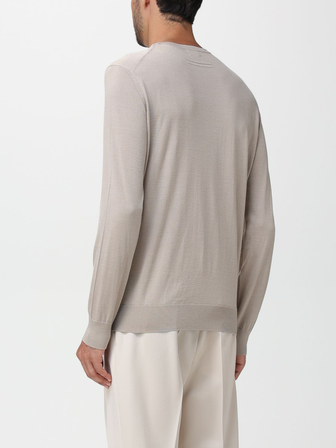 Zegna Sweater Men Yellow Cream - 3