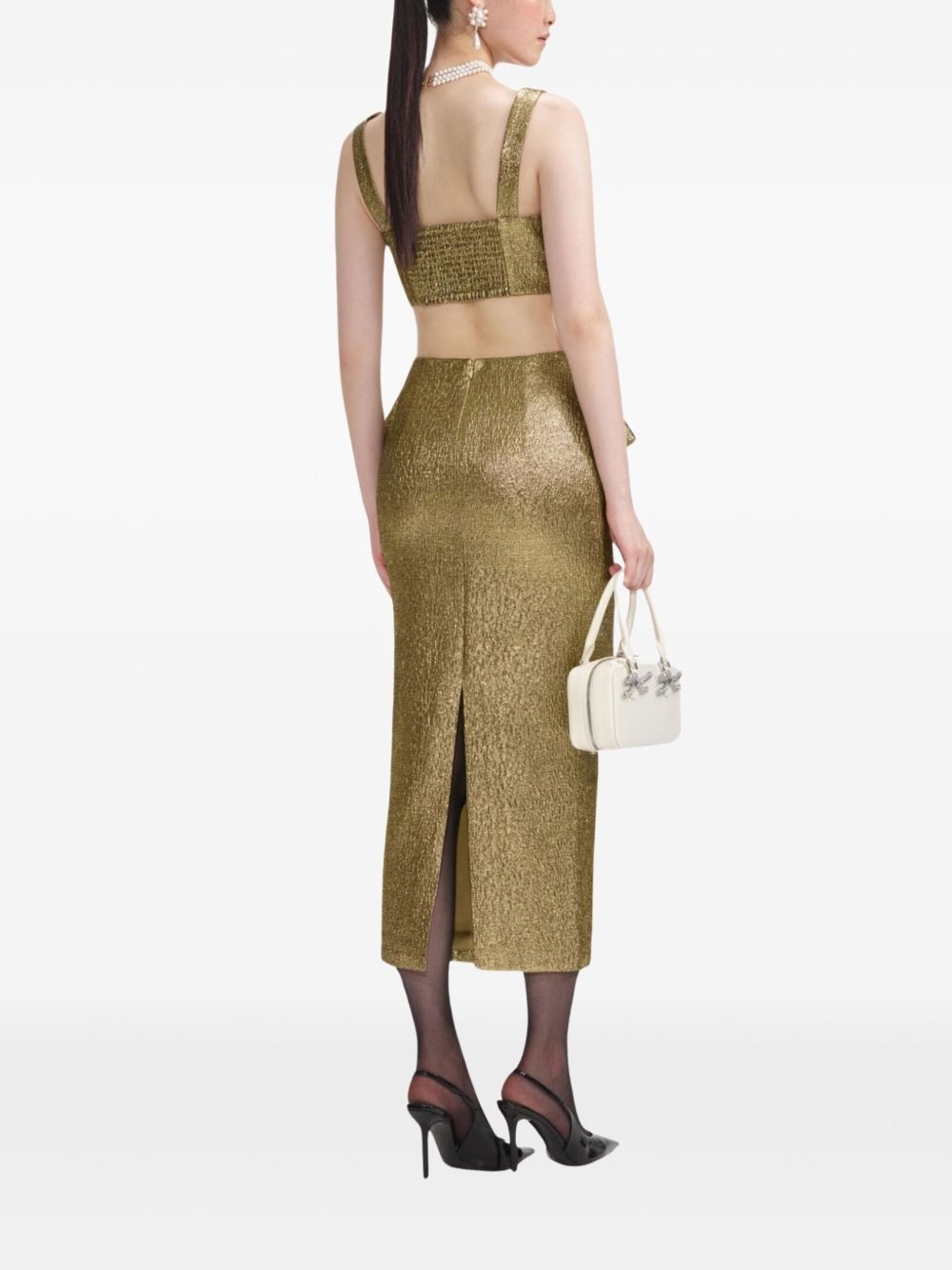 jacquard midi skirt - 4