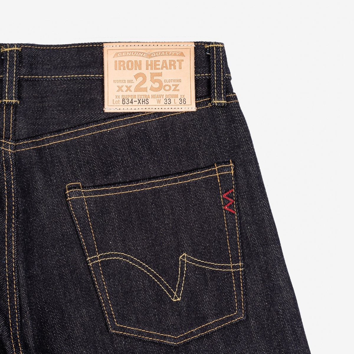 IH-634-XHS 25oz Selvedge Denim Straight Cut Jeans - Indigo - 7