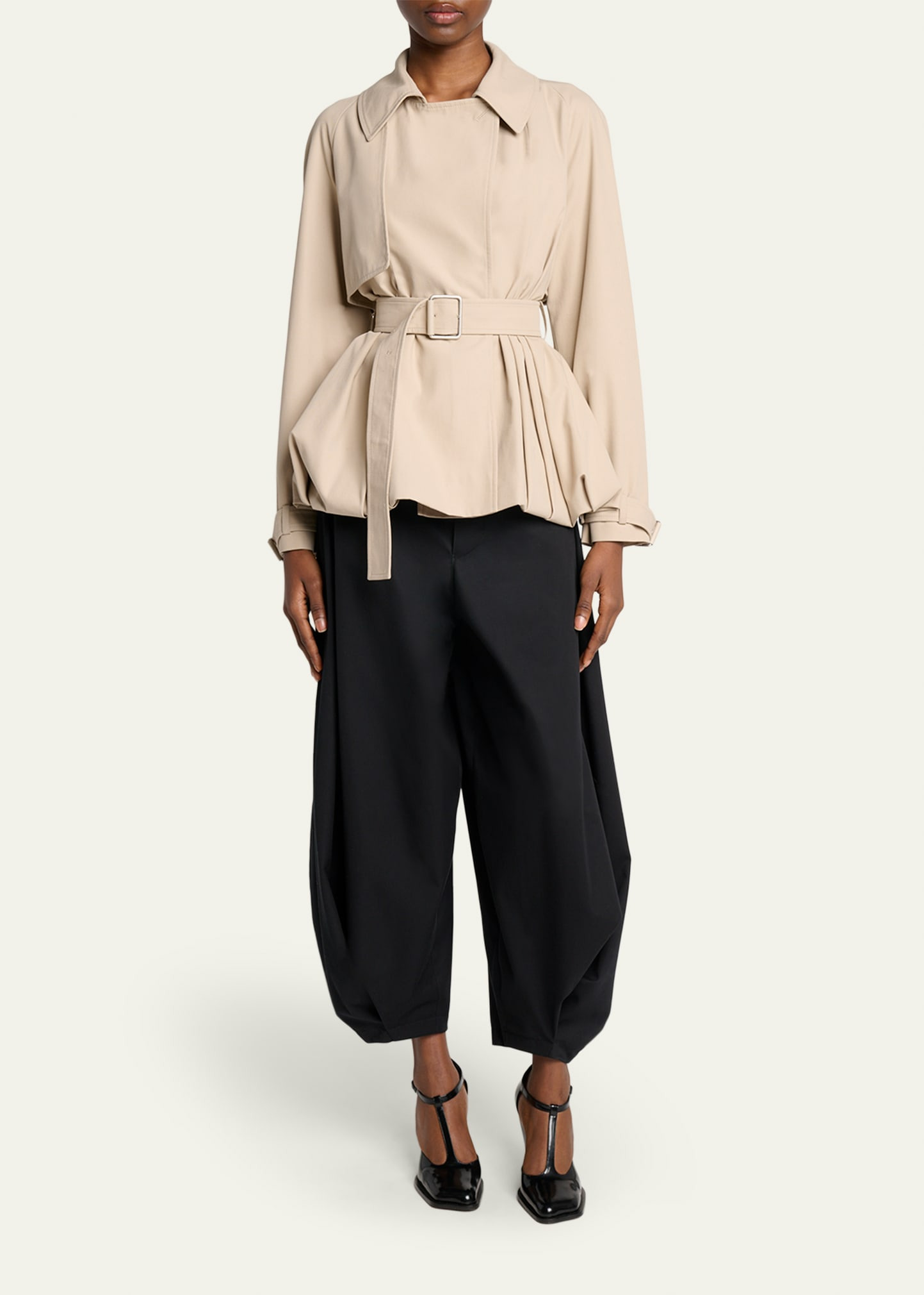 Belted Bubble Trench Jacket - 2