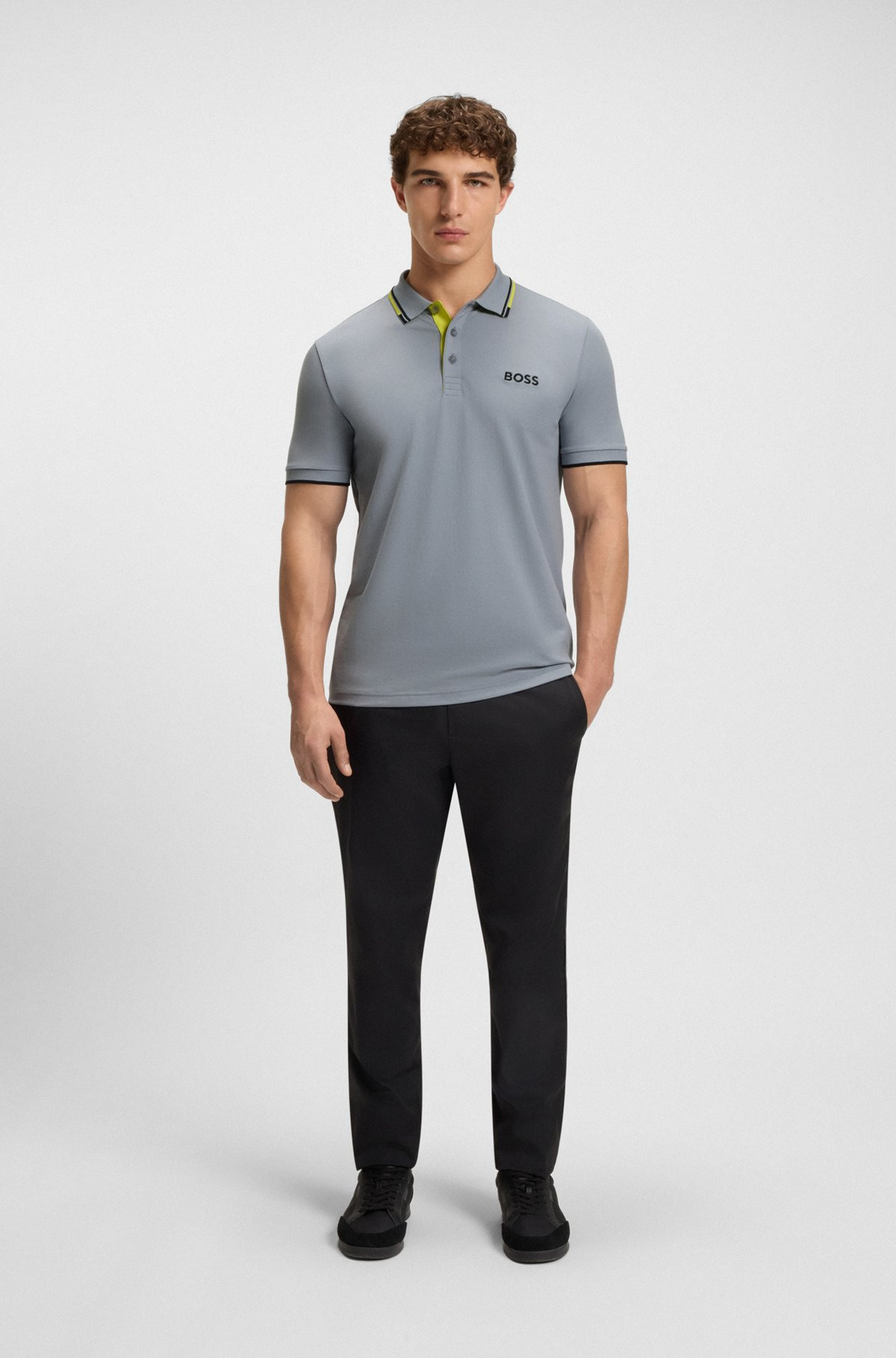 POLO SHIRT WITH CONTRAST LOGOS - 4