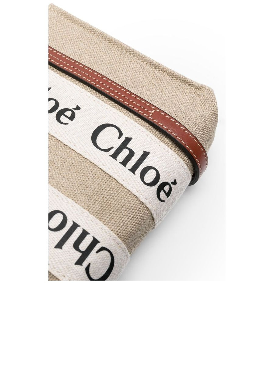 Leather Trim Canvas Tote - 3