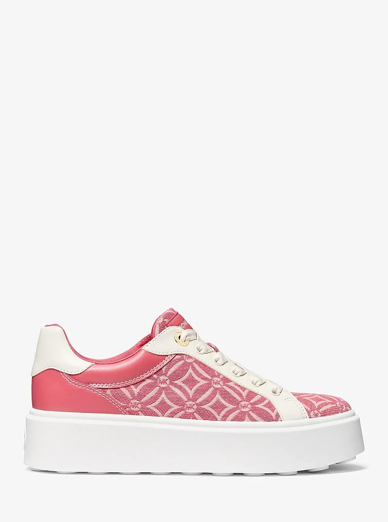 Romey Logo Jacquard Platform Sneaker - 1