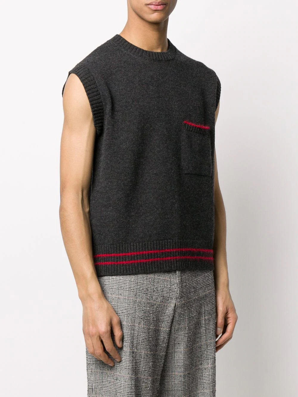 sleeveless pocket jumper - 3