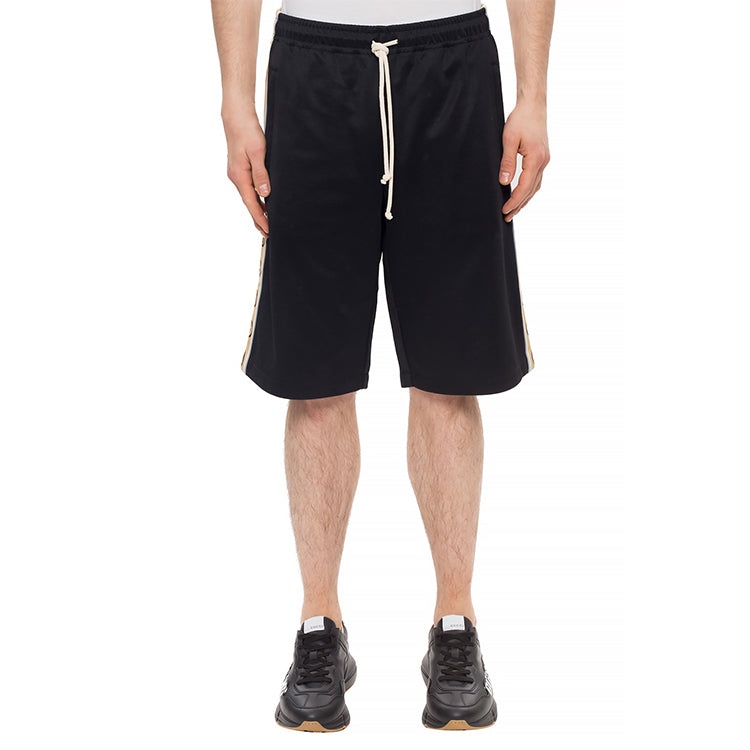 Gucci SS20 Technical Jersey Shorts G-Knitted Drawstring Shorts For Men Black 604150-XJBZ8-1082 - 5
