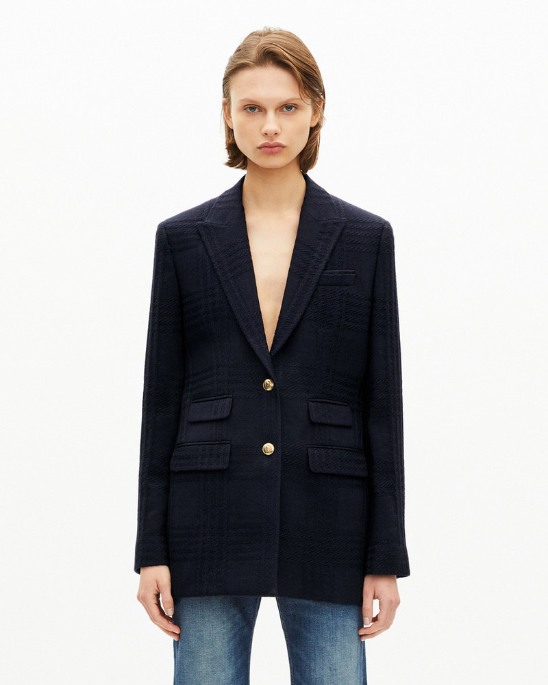 NAVY WOOL TWEED JACKET 3