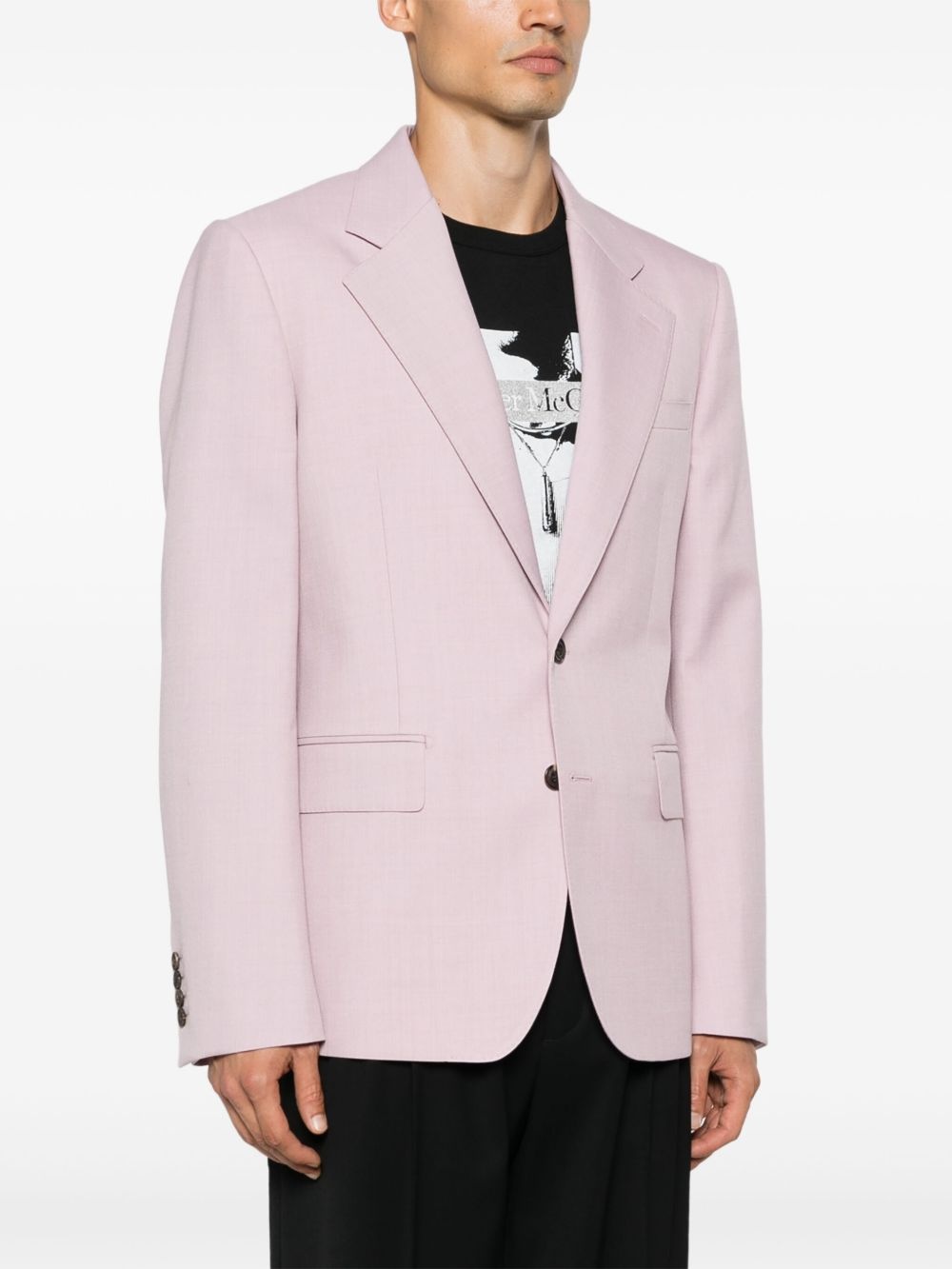 tailored single-breasted blazer - 3