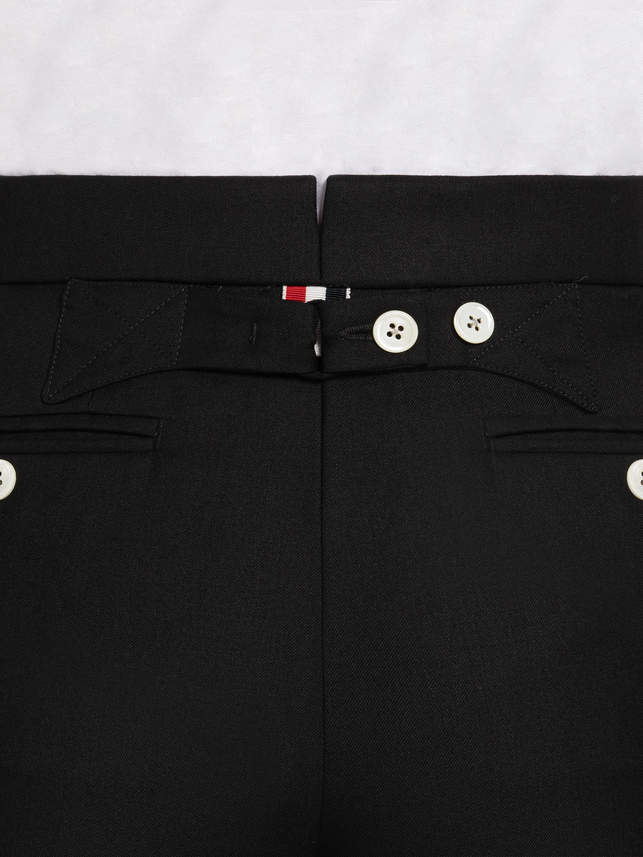 Super 120s Wool Twill Classic Backstrap Trouser With Pearls - 6