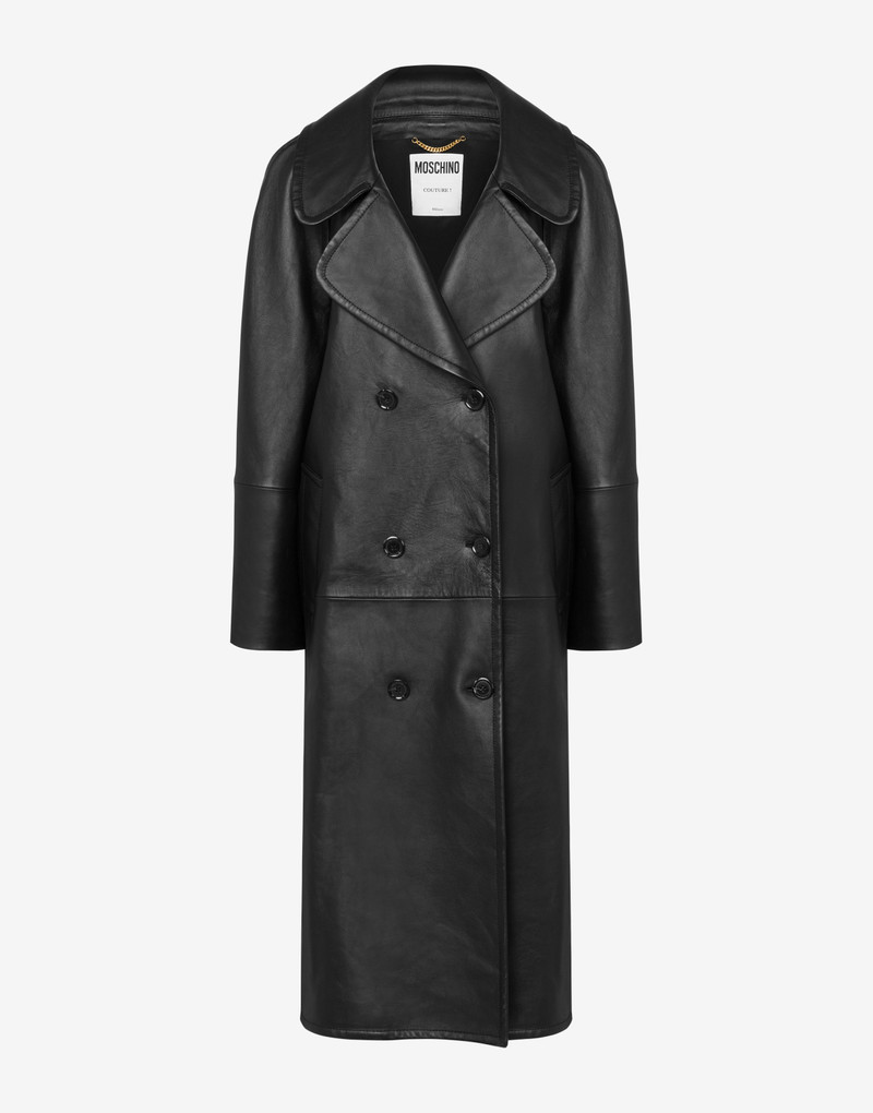ASYMMETRIC NAPPA LEATHER COAT 1