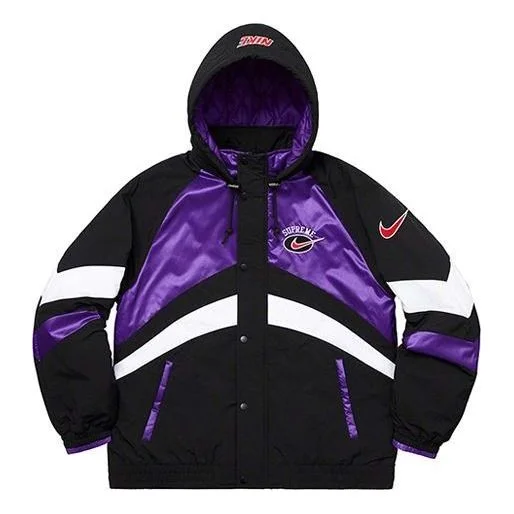 Supreme x Nike Hooded Sport Jacket '블랙 퍼플 화이트'SUP-SS19-10139 - 1