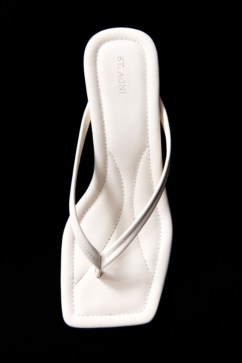 Thong Detail Heel - Off White - 4
