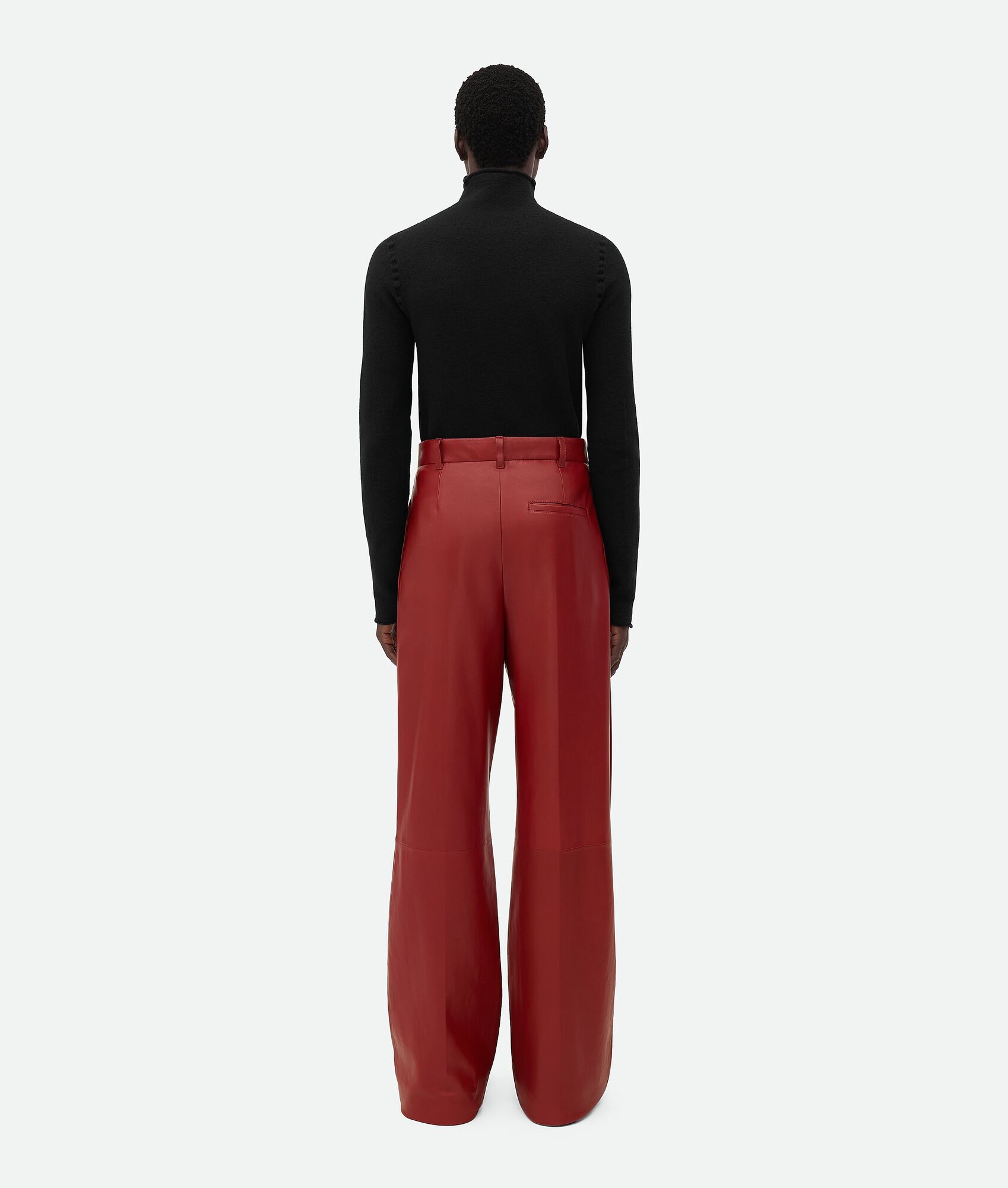 Leather Wide Leg Trousers - 3