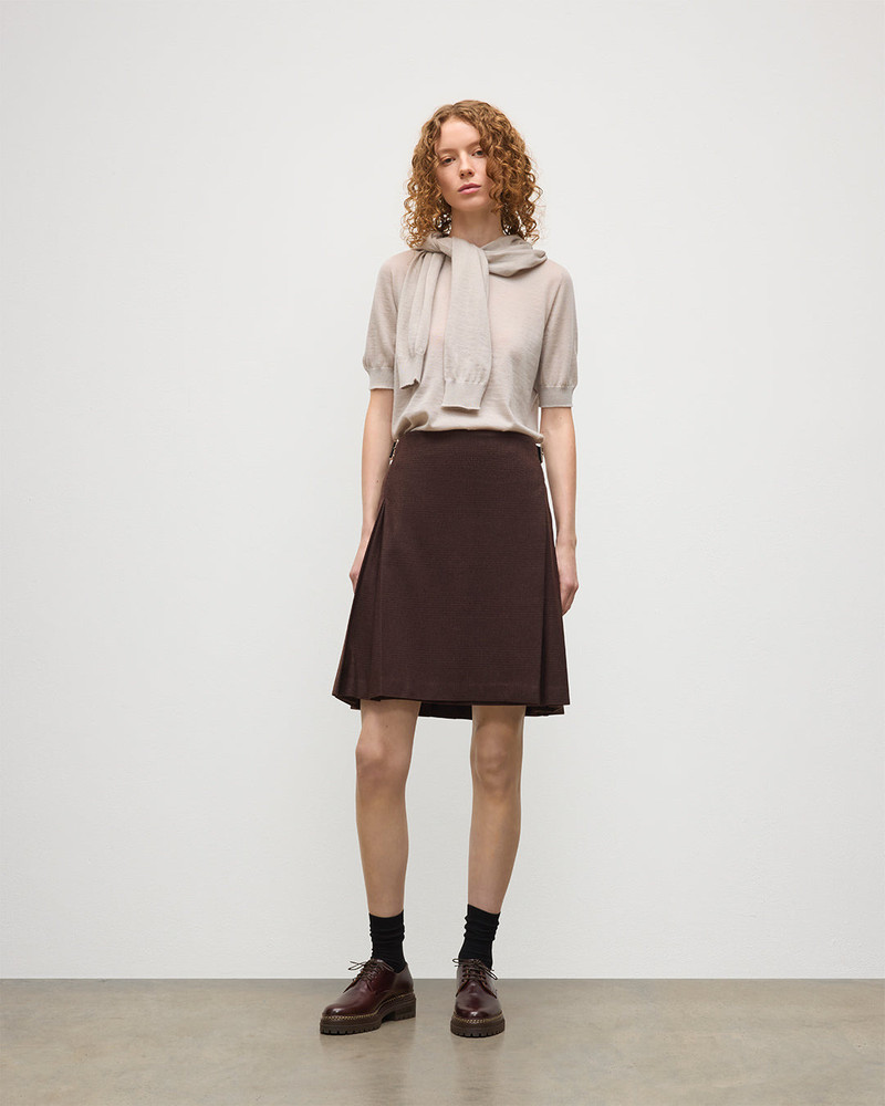 Johnstons of Elgin Le Kilt | Johnstons of Elgin Brown Kilt outlook