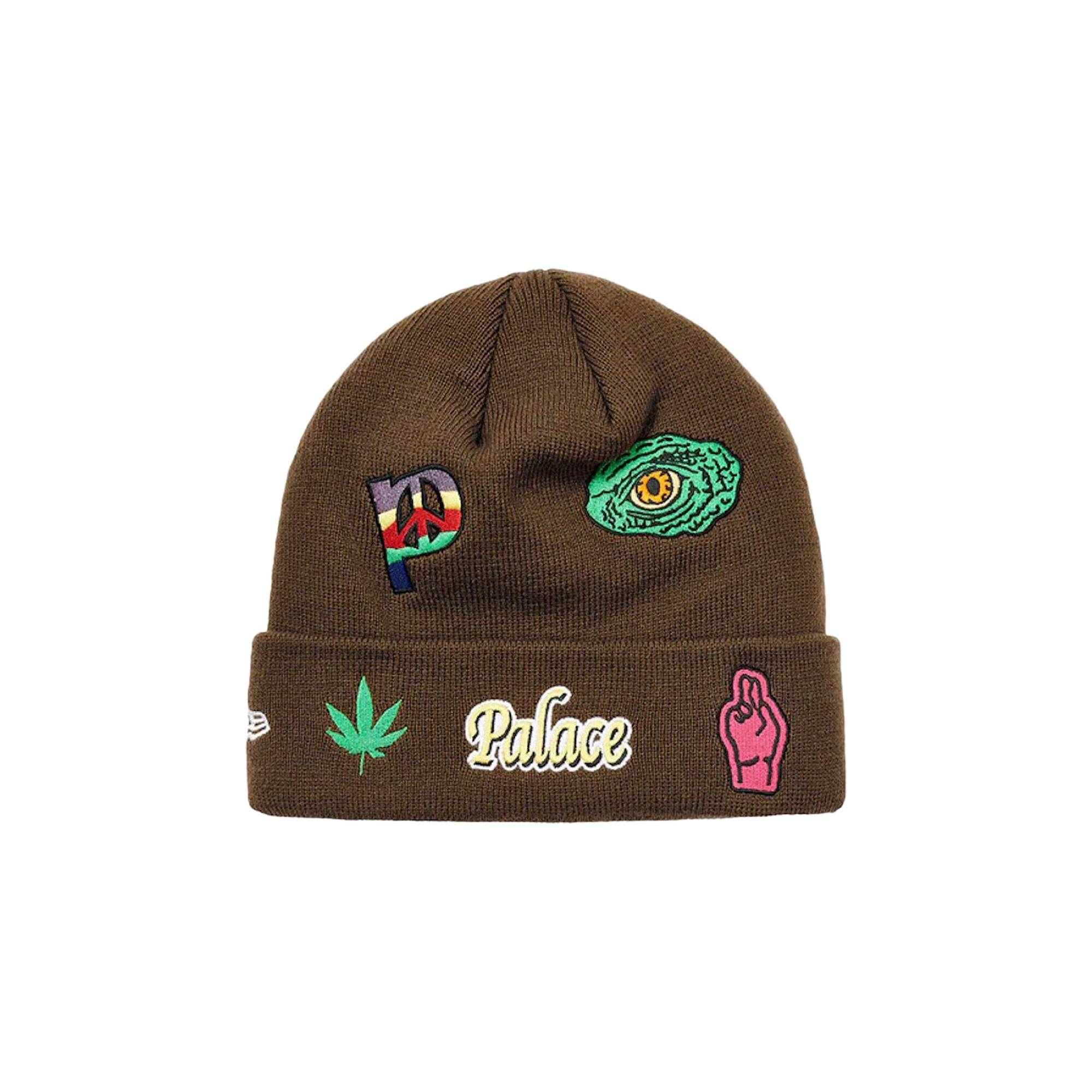 Palace x New Era Jesus Beanie 'Brown' - 2