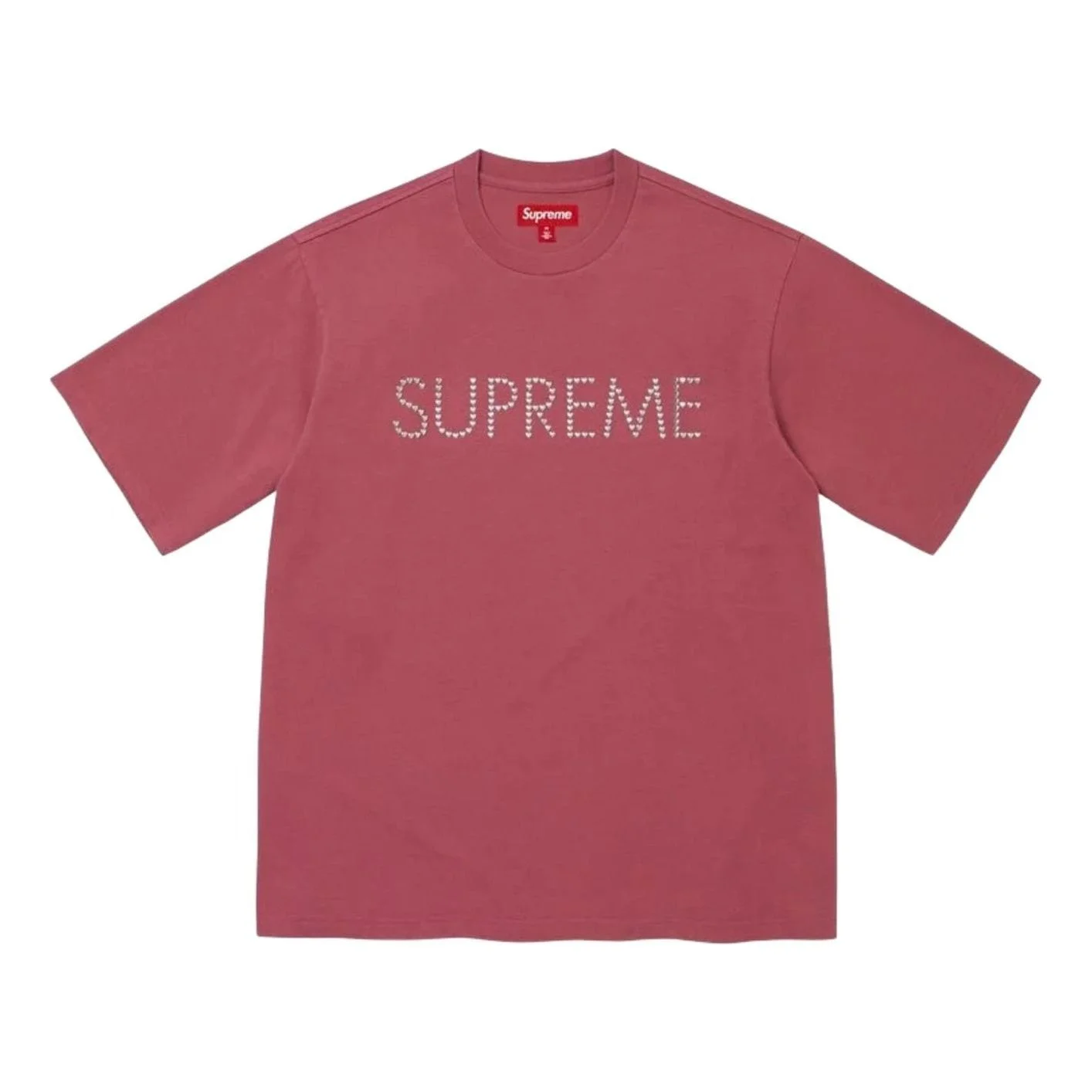 Supreme FW26 Hearts Studded S/S T-Shirt 'Dusty Rose' SUP-FW26-081-ROS - 1