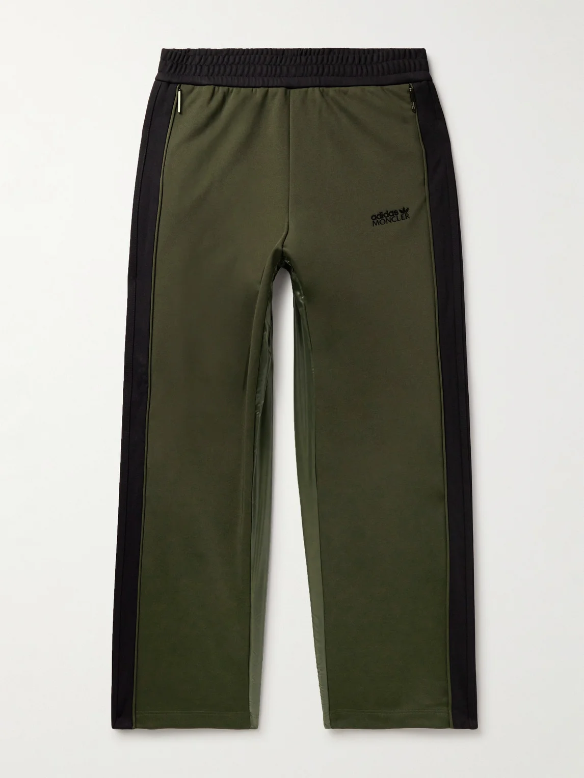 adidas Originals Straight-Leg Striped Tech-Jersey and Shell Sweatpants - 1